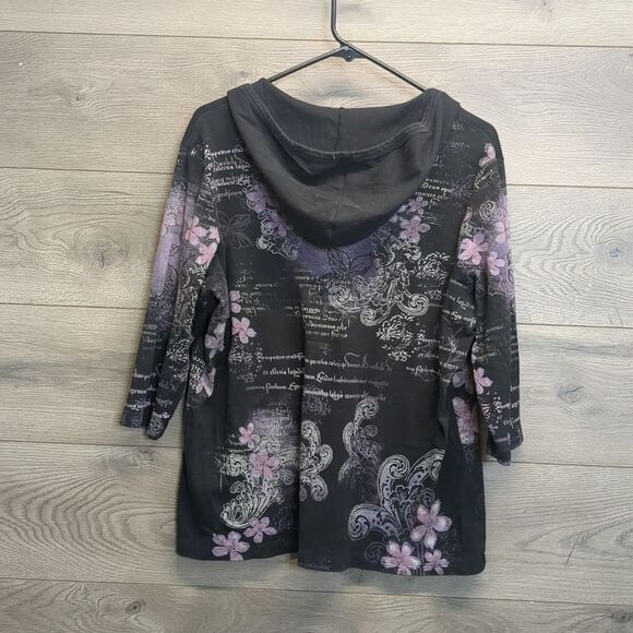 Gitano Y2K Hooded Paris Long Sleeve Top Women's Plus Size 18/20 - Picture 6 of 10